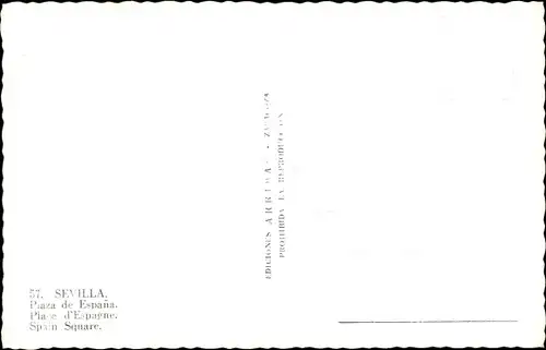 Ak Sevilla Andalusien, Place d'Espagne