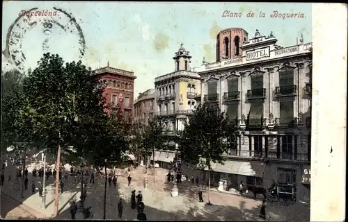 Ak Barcelona Katalonien Spanien, Llano de la Boqueria