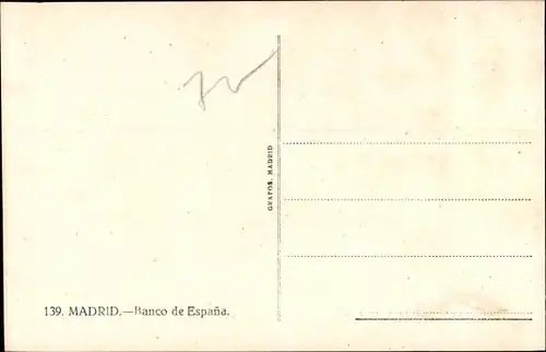 Ak Madrid Spanien, Banco de Espana