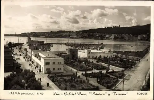 Ak Palma de Mallorca Balearische Inseln, Plaza Gabriel Roca Nautica y Terreno