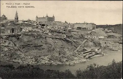 Ak Toledo Kastilien La Mancha Spanien, Gesamtansicht