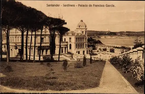 Ak Santander Kantabrien Spanien, Sardinero, Palacio de Francisco Garcia