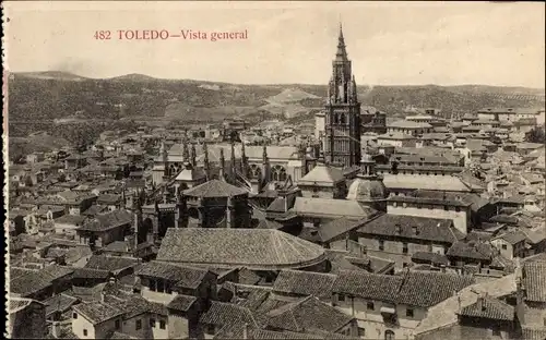 Ak Toledo Kastilien La Mancha Spanien, Gesamtansicht