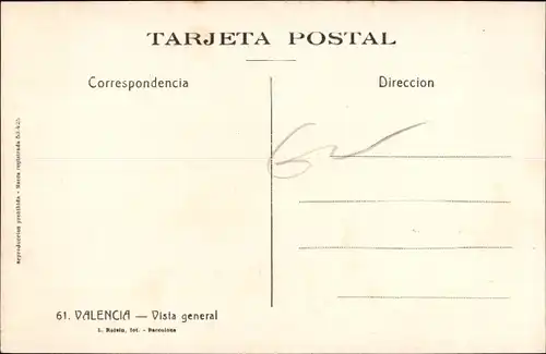 Ak Valencia Stadt Spanien, Gesamtansicht