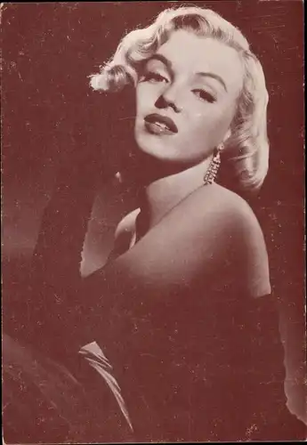 Ak Schauspielerin Marilyn Monroe, Portrait, Handschuhe