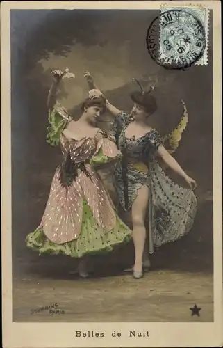 Ak Belles de Nuit, Tänzerinnen in Kostümen