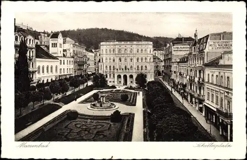 Ak Mariánské Lázně Marienbad Region Karlsbad, Schillerplatz