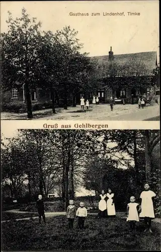 Ak Gehlbergen Bruchhausen Vilsen Niedersachsen, Gasthaus zum Lindenhof, Timke