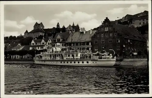 Ak Meersburg am Bodensee, Salondampfer Österreich vor der Stadt