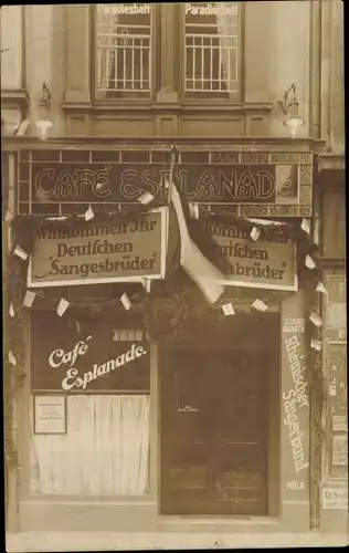 Foto Ak Hannover in Niedersachsen, Cafe Esplanade, Rheinischer Sängerbund Köln