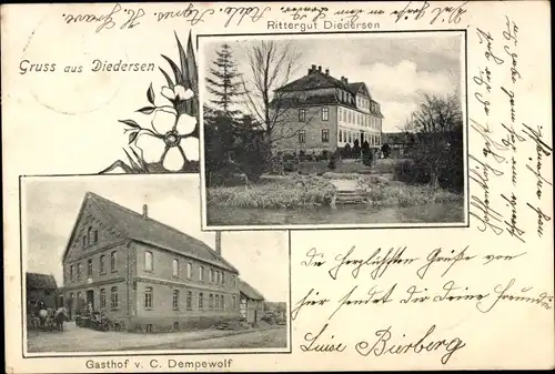 Ak Diedersen Coppenbrügge Niedersachsen, Rittergut, Gasthof von C. Dempewolf