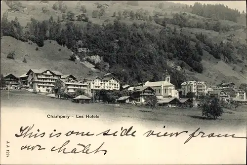 Ak Champéry Kanton Wallis, Les Hotels