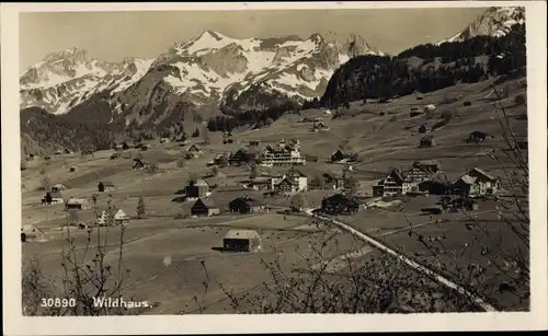 Ak Wildhaus Kanton St Gallen Schweiz, Totalansicht, Bergpanorama