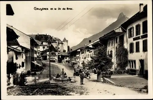 Ak Gruyères Kanton Freiburg Schweiz, Dt. de Broc, Hotel de Ville