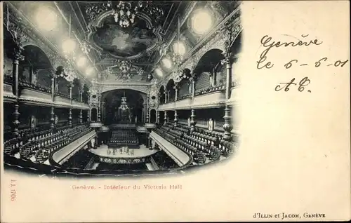 Ak Genève Genf Schweiz, Interieur du Victoria Hall