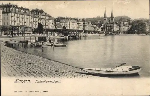 Ak Luzern Stadt Schweiz, Schweizerhofquai