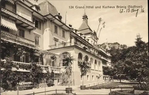 Ak Brünig Meiringen Kt. Bern Schweiz, Grand Hotel und Kurhaus
