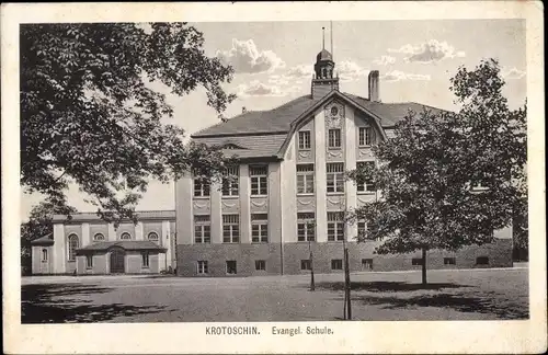 Ak Krotoszyn Krotoschin Posen, Evangelische Schule