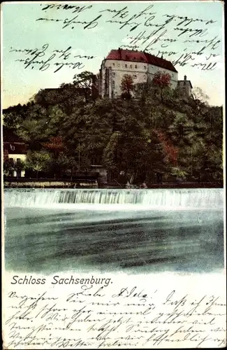 Ak Frankenberg in Sachsen, Schloss Sachsenburg, Wehr