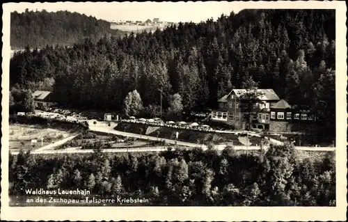Ak Lauenhain Mittweida in Sachsen, Zschopau Talsperre Kriebstein, Waldhaus Lauenhain
