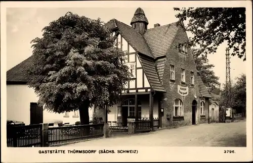 Ak Thürmsdorf Struppen Sächsische Schweiz, Gaststätte