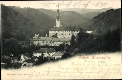 Ak Weesenstein im Müglitztal Sachsen, Schloss Weesenstein