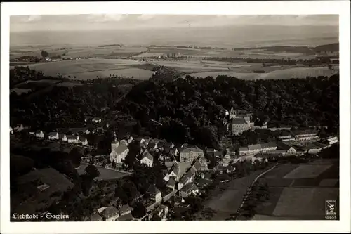 Ak Liebstadt Erzgebirge Sachsen, Ortsansicht, Fliegeraufnahme