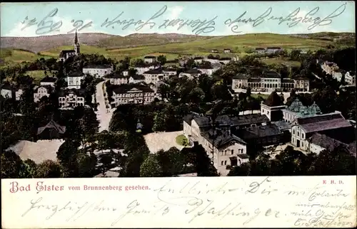 Ak Bad Elster im Vogtland, Blick vom Brunnenberg