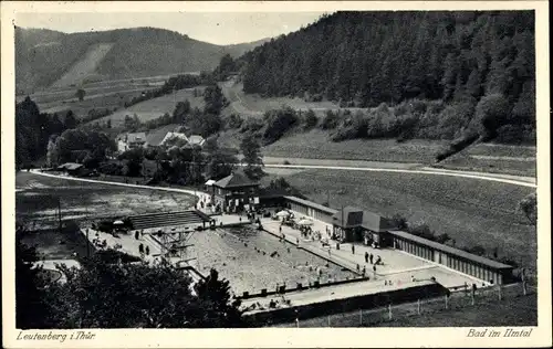 Ak Leutenberg in Thüringen, Freibad im Ilmtal
