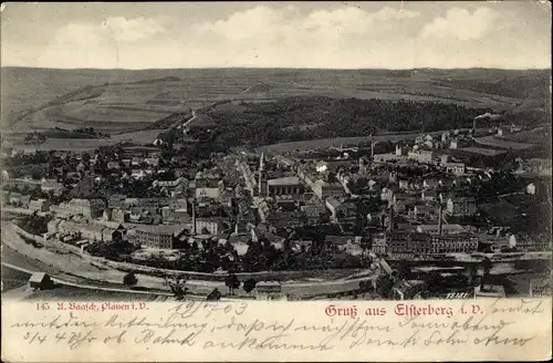 Ak Elsterberg im Vogtland, Panorama