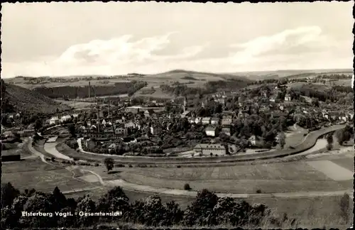 Ak Elsterberg an der Weißen Elster Vogtland, Gesamtansicht