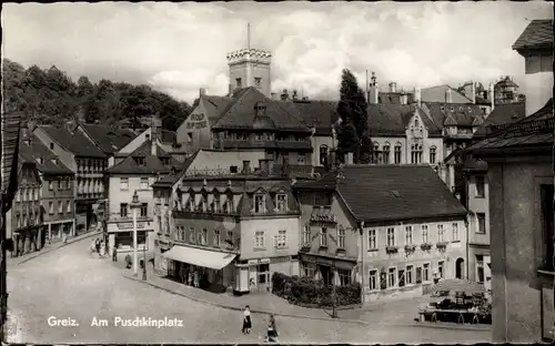 Ak Greiz im Vogtland, Am Puschkinplatz