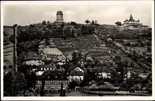 Ak Oberlößnitz Radebeul Sachsen, Spitzhaus, Bismarckturm