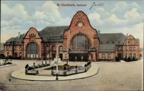 Ak Mönchengladbach am Niederrhein, Bahnhof