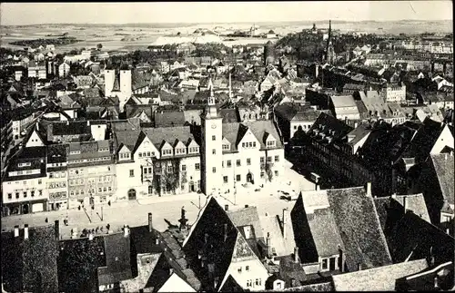 Ak Freiberg in Sachsen, Blick vom Petriturm über den Obermarkt