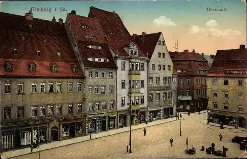 Ak Freiberg in Sachsen, Obermarkt