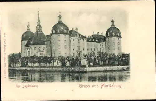 Ak Moritzburg Sachsen, Kgl. Jagdschloss
