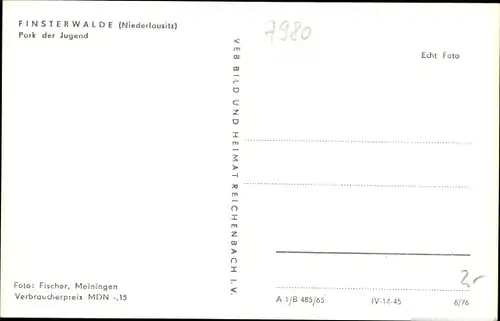 Ak Finsterwalde in der Niederlausitz, Park der Jugend