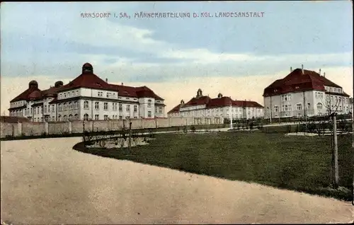 Ak Arnsdorf in Sachsen, Männerabteilung d. kgl. Landesanstalt