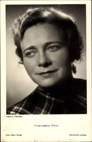 Ak Schauspielerin Franziska Kinz, Portrait, Film Foto Verlag A 3894 1