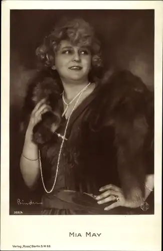 Ak Schauspielerin Mia May, Portrait