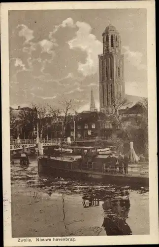 Ak Zwolle Overijssel Niederlande, Nieuwe Havenbrug