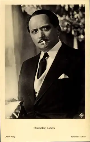 Ak Schauspieler Theodor Loos, Portrait mit Zigarette