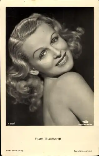 Ak Schauspielerin Ruth Buchardt, Portrait