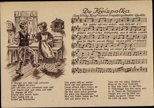 Lied Ak Kaufmann, Willy, De Kreizpolka, Erzgebirge