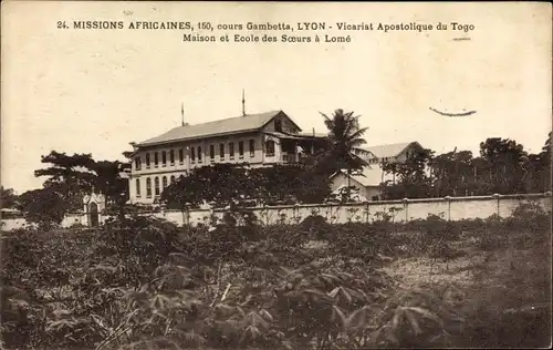 Ak Lome Togo, Missions Africaines Lyon, Vicariat Apostolique du Togo, Maison et Ecole des Soeurs
