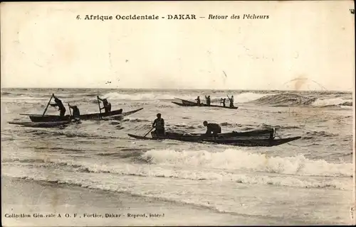 Ak Dakar Senegal Afrique Occidentale, Retour des Pêcheurs