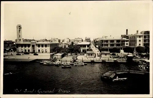 Foto Ak Port Said Ägypten, General View, Totalansicht