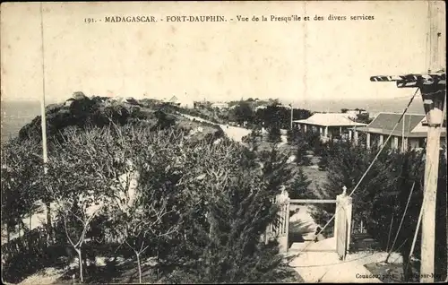 Ak Tolagnaro Fort Dauphin Madagaskar, Vue de la Presqu'ile et des divers services