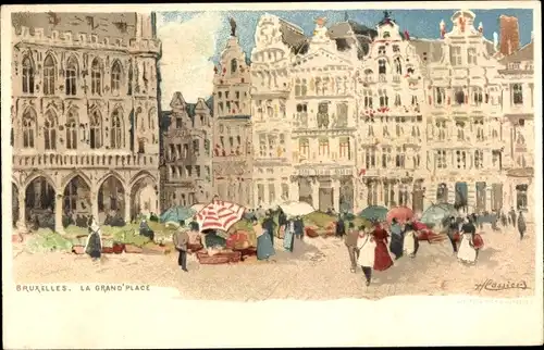 Künstler Litho Cassiers, H., Bruxelles Brüssel, La Grand'Place